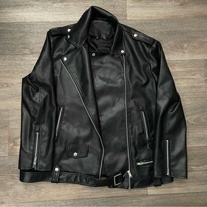 Moto Biker Leather Jacket
